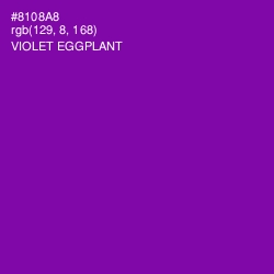 #8108A8 - Violet Eggplant Color Image